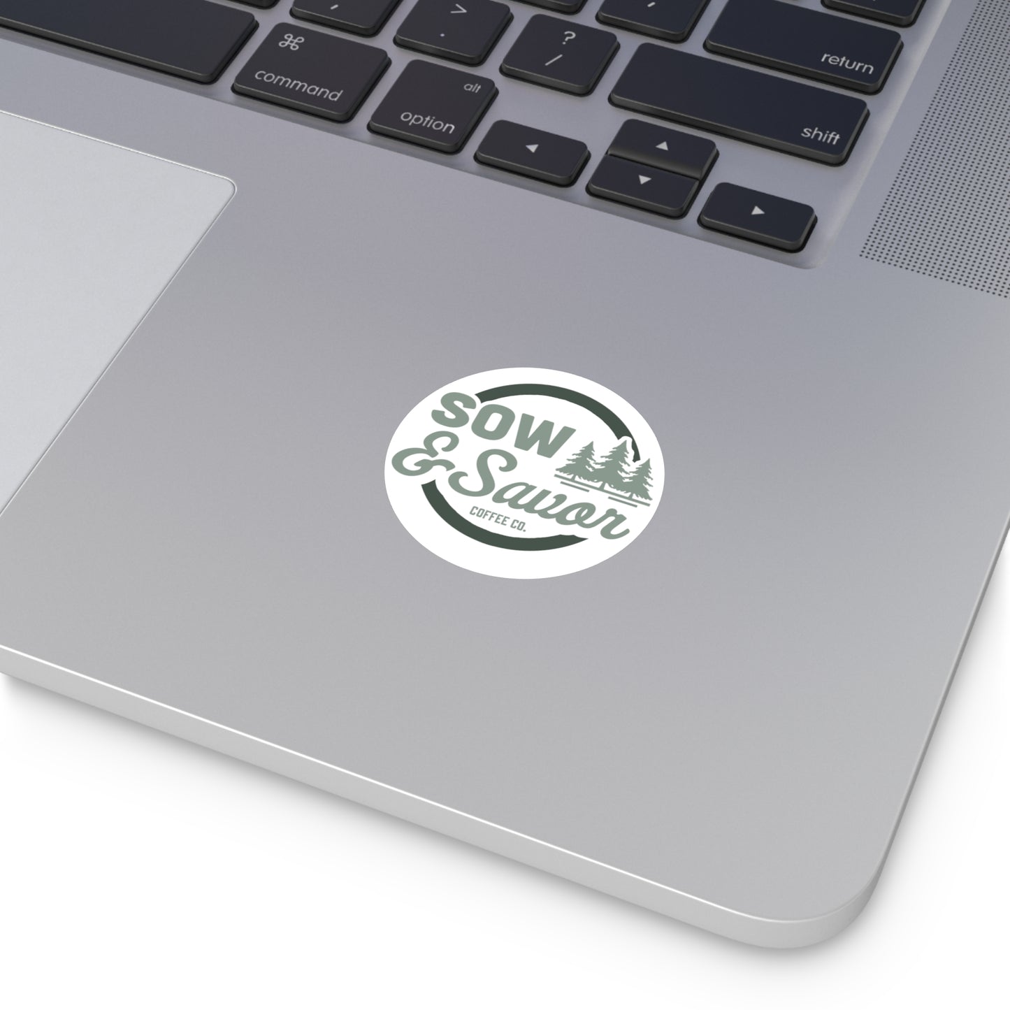 Sow & Savor Coffee Co. Round Vinyl Stickers - Nature-Themed, Rustic Decal for Coffee Lovers, Home Decor, Journals, Gift Ideas